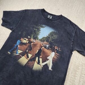 Vintage The Beatles Shirt Adult Large Abbey Road Black Y2K 2005 Band T Shirt